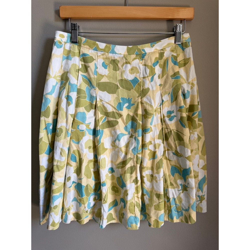 Kate Hill Petite Floral Pleated Skirt Size 10 Soft Girl
